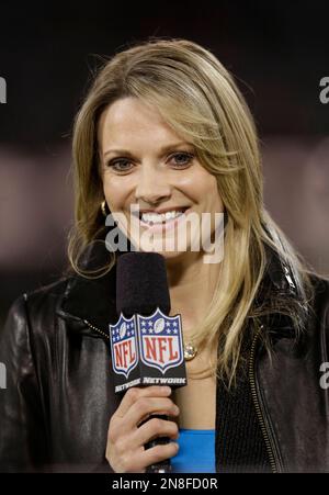 NFL network reporter Stacey Dales in action prior to the NFC ...