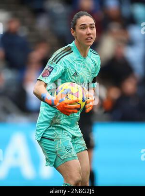 Manchester, UK. 11th February 2023. Manuela Zinsberger of Arsenal in action during the The FA Women's Super League match at the Academy Stadium, Manchester. Picture credit should read: Cameron Smith / Sportimage Credit: Sportimage/Alamy Live News Stock Photo