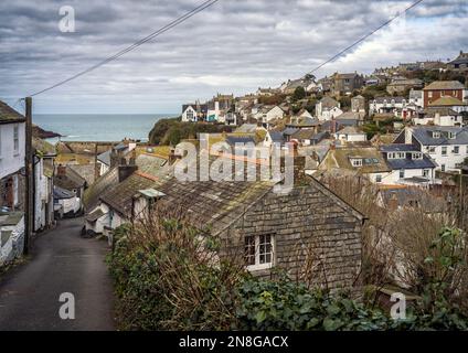 The Cornish Fishing Village of Port Isaac Stock Photo