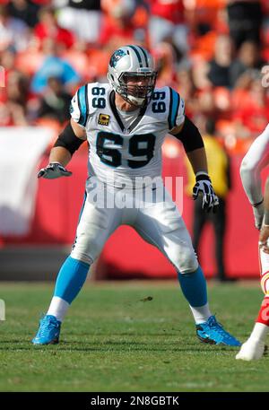 Carolina Panthers offensive tackle Jordan Gross (69) blocks New