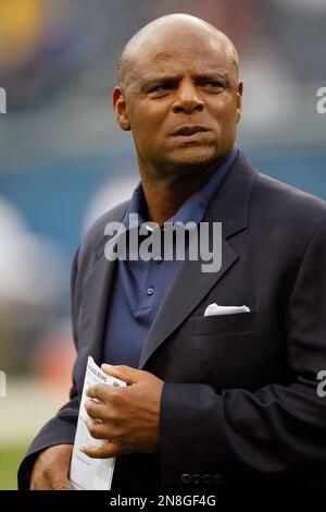 Former Seattle Seahawks quarterback Warren Moon is recognized during a  halftime celebration of the 40th anniversary of the Seattle Seahawks  Chicago Bears during an NFL football game against the Chicago Bears, Sunday