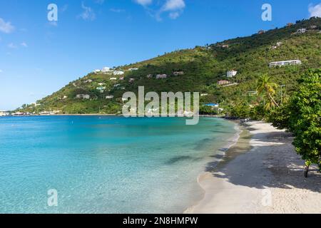 Beach resort view, Cane Garden Bay, Tortola, The British Virgin Islands (BVI), Lesser Antilles, Caribbean Stock Photo