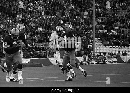 Washington Redskins' quarterback Sonny Jorgensen stands along sideline,  Oct. 29, 1972 after he was knocked out of game against the New York Giants  by a serious injury. Jorgensen, although not apparently hit