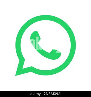 WattsApp instant messaging app icon. Square shape vector illustration. Stock Vector