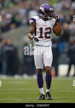 Percy Harvin (11) of the Seattle Seahawks after the game against the  Minnesota Vikings at Century Link Field in Seattle on Sunday, Nov. 17,  2013. (AP Photo/David Seelig Stock Photo - Alamy