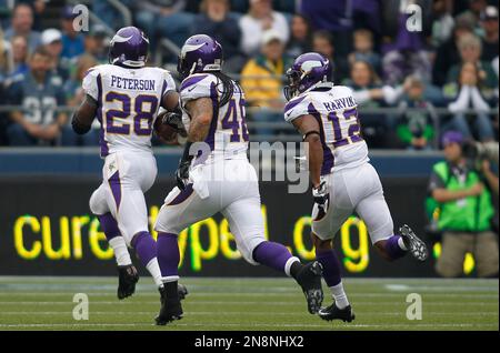 Minnesota Vikings' Percy Harvin is shown during an NFL football game  against the Seattle Seahawks, Sunday, Nov. 4, 2012, in Seattle. (AP  Photo/John Froschauer Stock Photo - Alamy