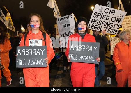 Thousands Hold 'Night Carnival' To Free Julian Assange 