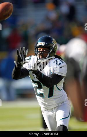 Jacksonville Jaguars cornerback Rashean Mathis (27) defends during the  morning session of training camp at the practice fields adjacent to the  Jacksonville Municipal Stadium in Jacksonville, FL. (Credit Image: © Perry  Knotts/Southcreek