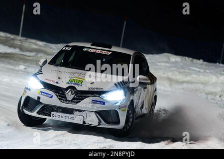 17A Joaquin RODRIGO (ES), BRUNET COMPETITION, action 17B Helena FERRER (ES), BRUNET COMPETITION, action during the 2023 Clio Ice Trophy 2023 - GSeries G3 on the Circuit Andorra - Pas de la Casa, on February 11, 2023 in Encamp, Andorra - Picture Damien Doumergue / DPPI Credit: DPPI Media/Alamy Live News Stock Photo