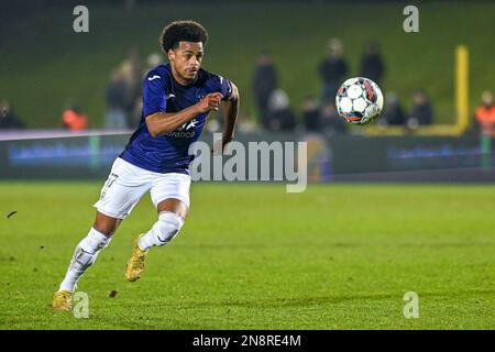 Ilay Camara (57) of RSC Anderlecht pictured during a soccer game between  KMSK Deinze and RSC