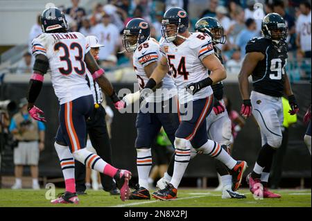 Chicago Bears cornerback Charles Tillman (33) heads to the field for the  training camp practice at Olivet Nazarene University in Bourbonnais, IL.  (Credit Image: © John Rowland/Southcreek Global/ZUMApress.com Stock Photo -  Alamy