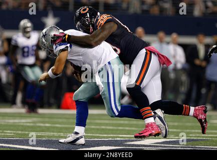 Chicago Bears defensive end Henry Melton (69) celebrates after