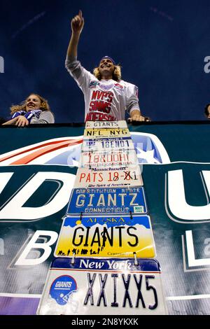 New York Giants Fan 'License Plate Guy' aka Joe Ruback The wax figure of  Eli Manning in unveiled Madame Tussauds New York City Stock Photo - Alamy