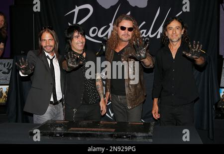 Fher Olvera Multi-Platinum and Grammy Winning Mexican Rock band 'Mana' are  inducted into Guitar Center's Historic RockWalk at Stock Photo - Alamy