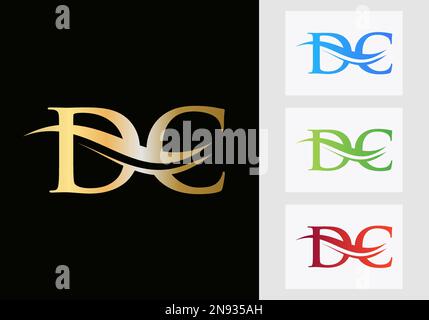 Initial Monogram Letter DC Logo Design. DC Logotype Template Stock Vector