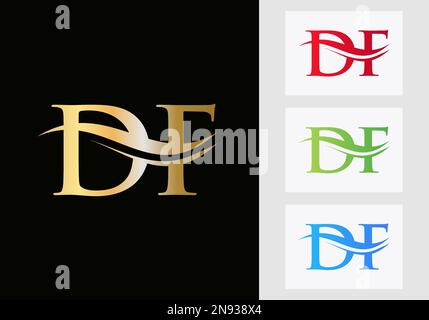 DF Logo | Letter logo design, Monogram logo design, Unique monogram