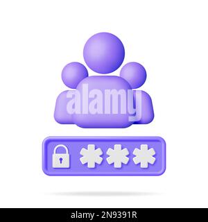 3d user Login form page Stock Vector Image & Art - Alamy