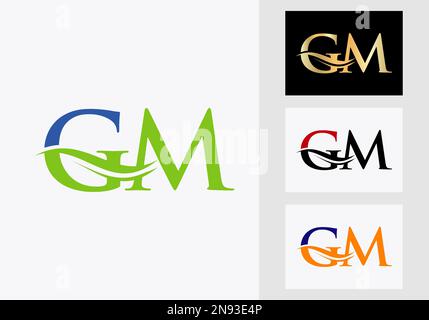 Premium Vector  Abstract monogram letter gm logo design