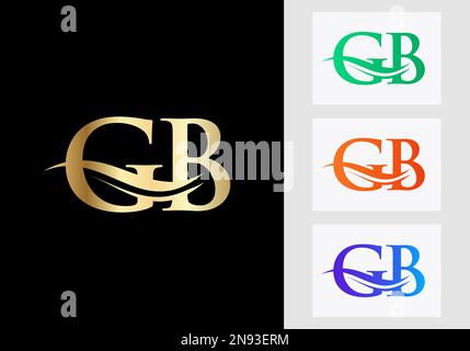 Initial Monogram Letter GB Logo Design. GB Logotype Template Stock Vector