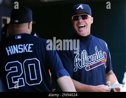 Atlanta Braves Chipper Jones takes batting practice prior to the Braves  game against the Washington Nationals at Nationals Park in Washington on  August 20, 2012. UPI/Kevin Dietsch Stock Photo - Alamy