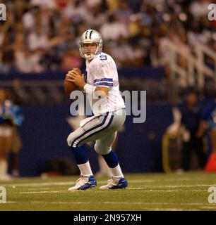 30 Aug 2004 - Tony Romo (9) of the Dallas Cowboys turns to hand off in the