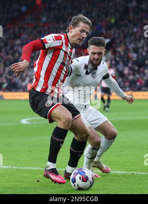 Sheffield, England, 11th February 2023.  Sander Berge of Sheffield Utd during the Sky Bet Championship match at Bramall Lane, Sheffield. Picture credit should read: Simon Bellis / Sportimage Credit: Sportimage/Alamy Live News Stock Photo