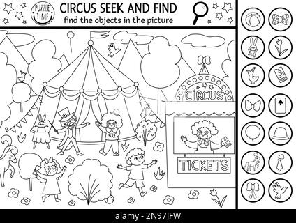 Circus Clown in a Box Coloring Page for Kids Stock Vector Image & Art ...
