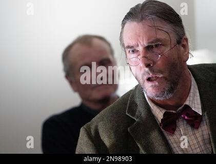 A ghost story played out by a minimalist cast in the Corn Hall, Diss Stock Photo