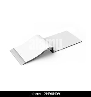 White Book, Template, Clean, Magazine, Mockup 3D Rendering Stock Photo