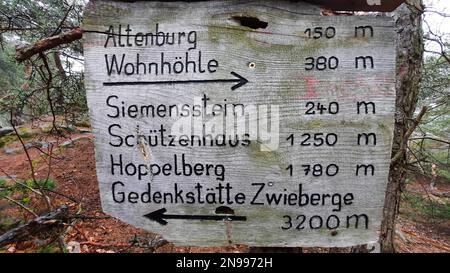 Wandern um Langenstein im Harz Stock Photo