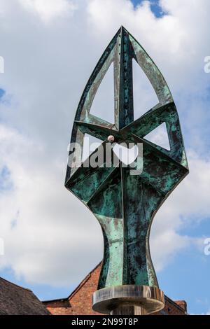 SHREWSBURY, SHROPSHIRE, UK - JULY 13 : Modern artwork in Shrewsbury, Shropshire on July 13, 2021 Stock Photo