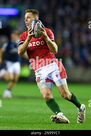 Edinburgh, UK. 11th February 2023.   Liam Williams of Wales during the Guinness 6 Nations match at Murrayfield Stadium, Edinburgh. Picture credit should read: Neil Hanna / Sportimage Credit: Sportimage/Alamy Live News Stock Photo