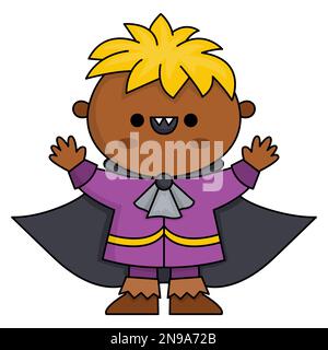 Funny cartoon vampire in halloween night spooky background Stock Vector  Image & Art - Alamy