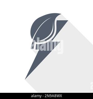 Green energy vector icon, clean electricity concept flat design illustration Stock Vector