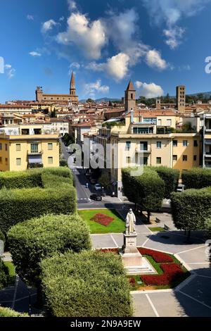 Arezzo Tuscany Italy. Elevated view of the city Stock Photo