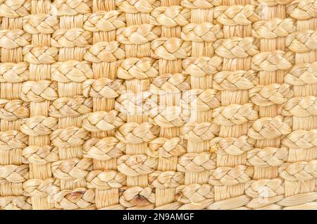 Basketry of water hyacinth ( Eichhornia crassipes ) pattern of weave of water hyacinth for texture and background Stock Photo