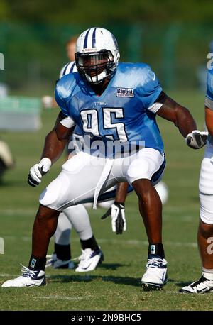 Tennessee Titans defensive end Kamerion Wimbley (95) during NFL football  camp at Titans' headquarters Tuesday, July 31, 2012 Nashville, Tenn. (AP  Photo/Wade Payne Stock Photo - Alamy