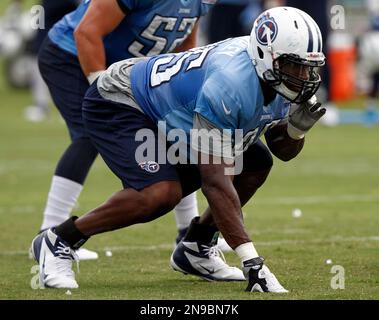 Tennessee Titans defensive end Kamerion Wimbley (95) during NFL football  camp at Titans' headquarters Tuesday, July 31, 2012 Nashville, Tenn. (AP  Photo/Wade Payne Stock Photo - Alamy