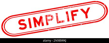 Grunge red simplify word rubber seal stamp on white background Stock Vector