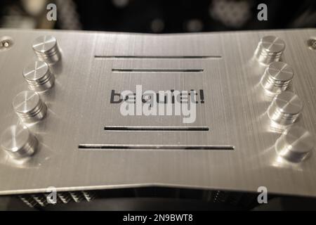 Zurich, Switzerland - December 21, 2022: be quiet! is a German premium brand manufacturer of power supplies, housings, water and air coolers and fans Stock Photo