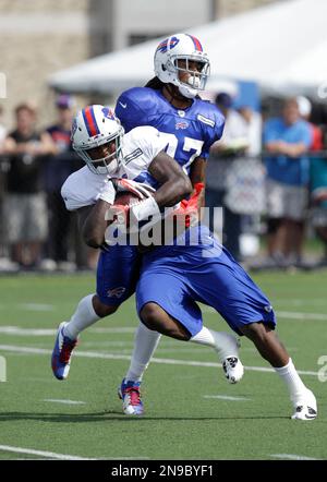 Buffalo Bills' Stevie Johnson (13) runs in for a touchdown during their  35-34 loss to