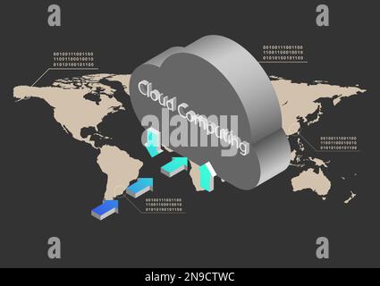 graphics vector Cloud computing concept data transfer cloud symbol for a network connections data online Stock Vector