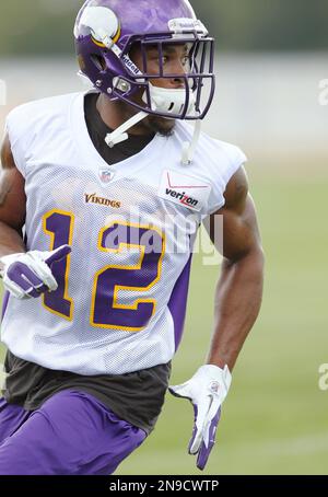 Minnesota Vikings' Percy Harvin is shown during an NFL football game  against the Seattle Seahawks, Sunday, Nov. 4, 2012, in Seattle. (AP  Photo/John Froschauer Stock Photo - Alamy