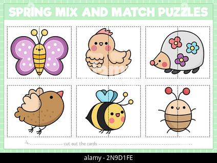 Free Printable Animal Mix and Match Puzzles - Lemon and Kiwi Designs