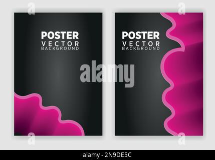 Set of Editable poster template. Can be used for poster, brochure, magazine Stock Vector