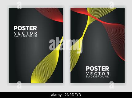 Set of Editable poster template. Can be used for poster, brochure, magazine Stock Vector