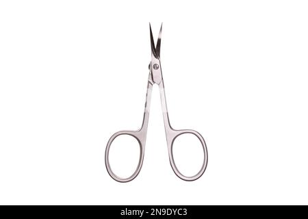 metal manicure scissors isolated on white background Stock Photo