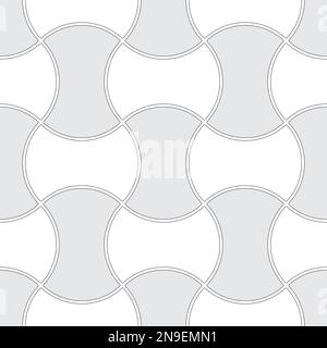 Seamless pattern in the shape of apple stump. Paving slabs in the form of an apple core. Simple wallpaper geometric prints. Monochrome  background. Stock Vector