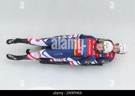 Selina Egle and Lara Michaela Kipp of Austria celebrate their victory