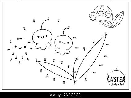 Color by numbers Easter egg hunt. Puzzle game for children education ...